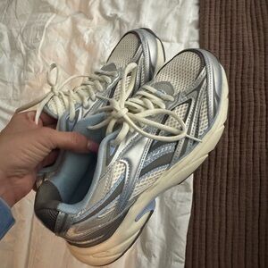 Reebok Silver and White Women's Athletic Shoes